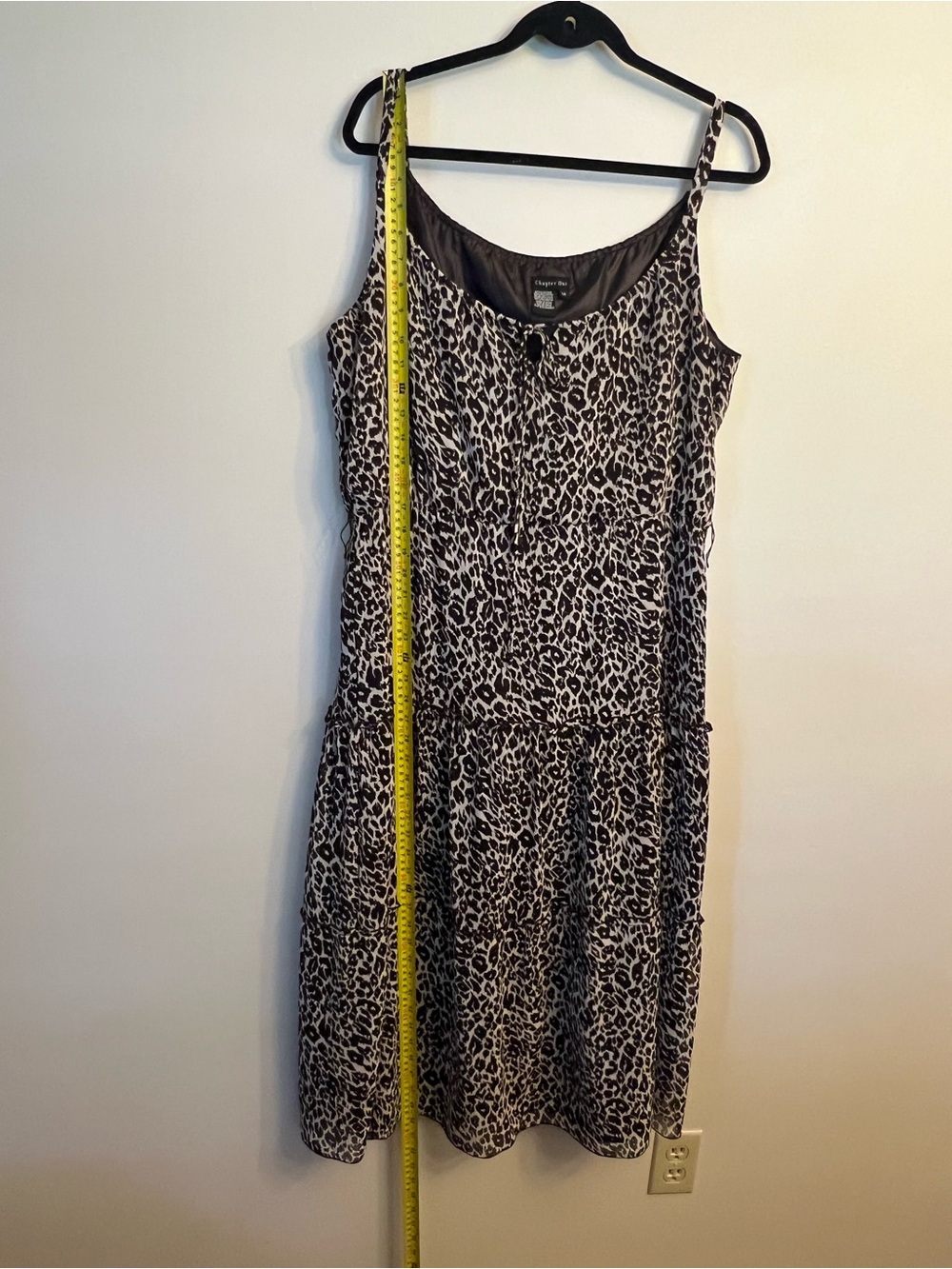 Chapter Leopard Print Midi Slip Dress - Black & Cream - Picture 5 of 8